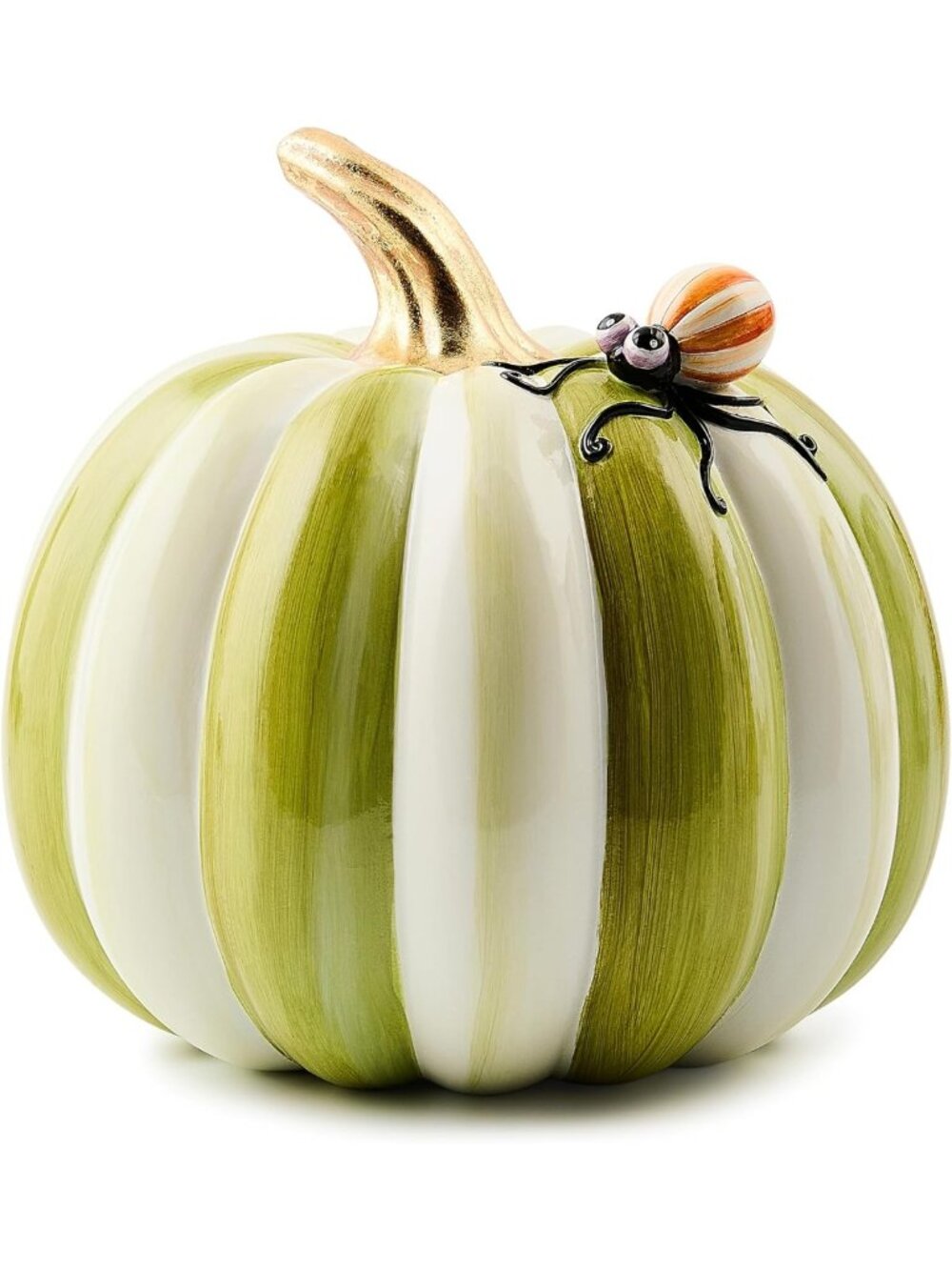 Small Resin Pumpkin with Spider Accent - Fall Decor, Halloween Home Accent